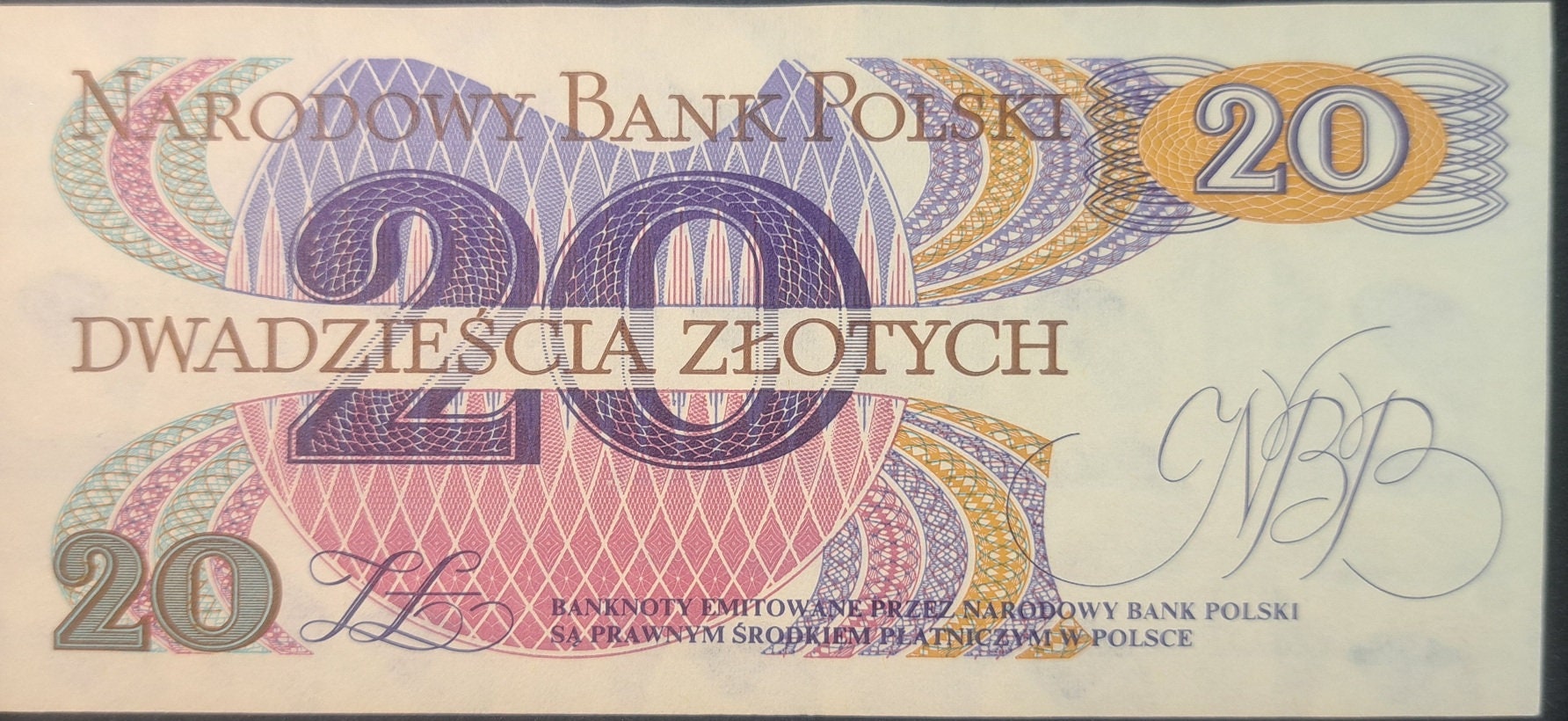 POLAND 20 Zlotych, P-149b, 1982; UNCIRCULATED; features R. Traugutt
