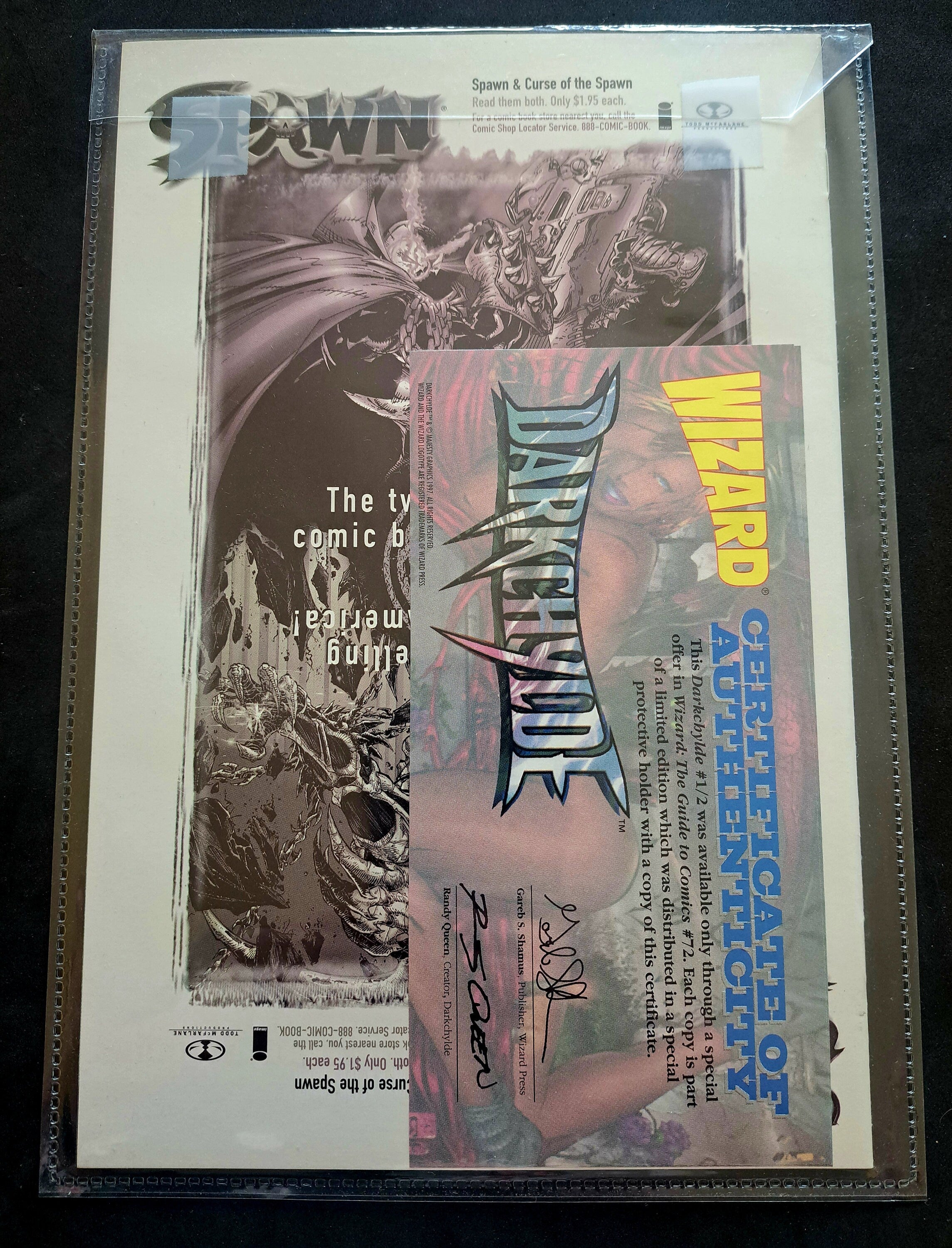DARKCHYLDE #1/2 Wizard Limited edition from 1997;  Randy Queen VARIANT; Certificate of Authenticity; High Grade (NM 9.2)