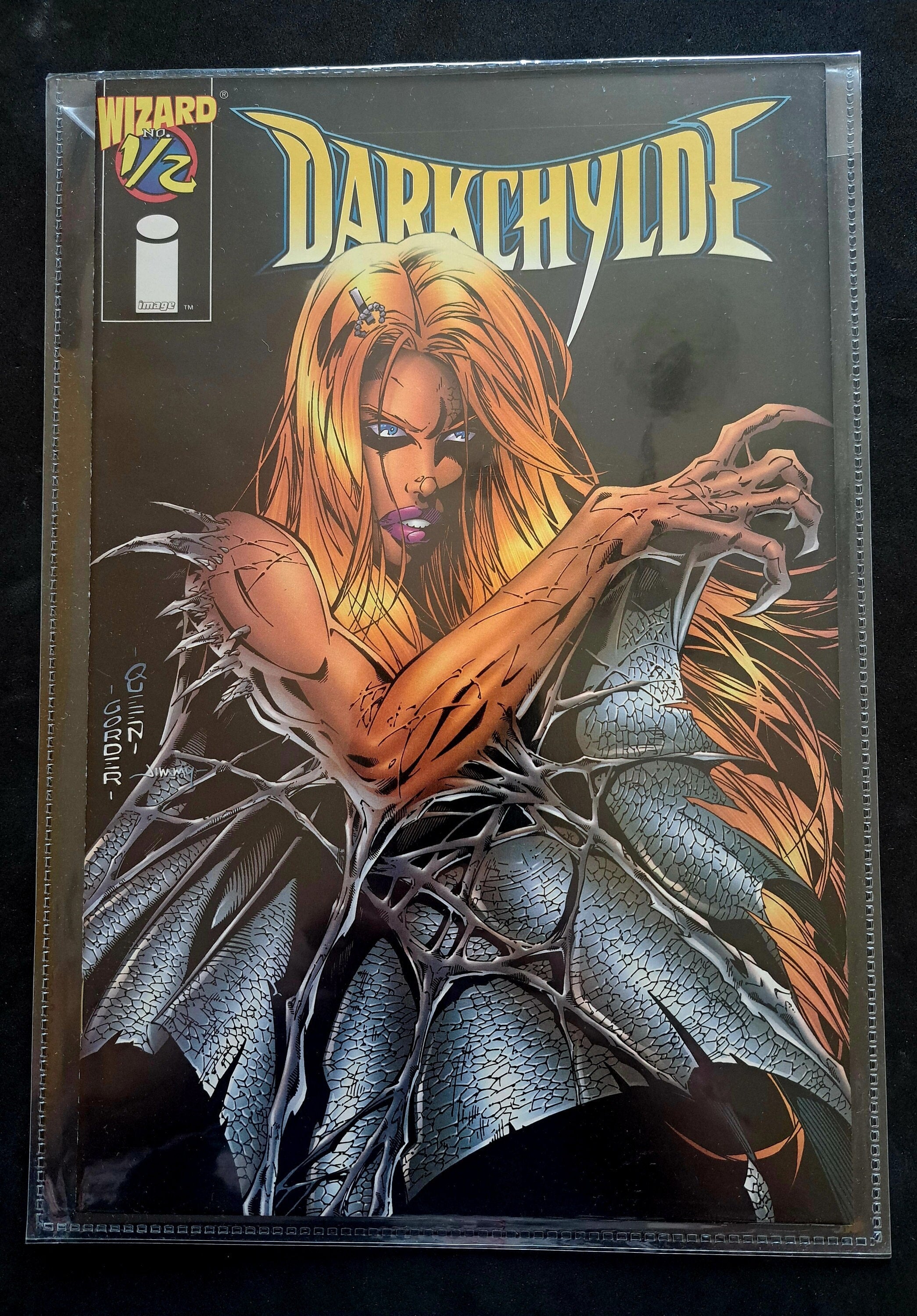 DARKCHYLDE #1/2 Wizard Limited edition from 1997;  Randy Queen VARIANT; Certificate of Authenticity; High Grade (NM 9.2)