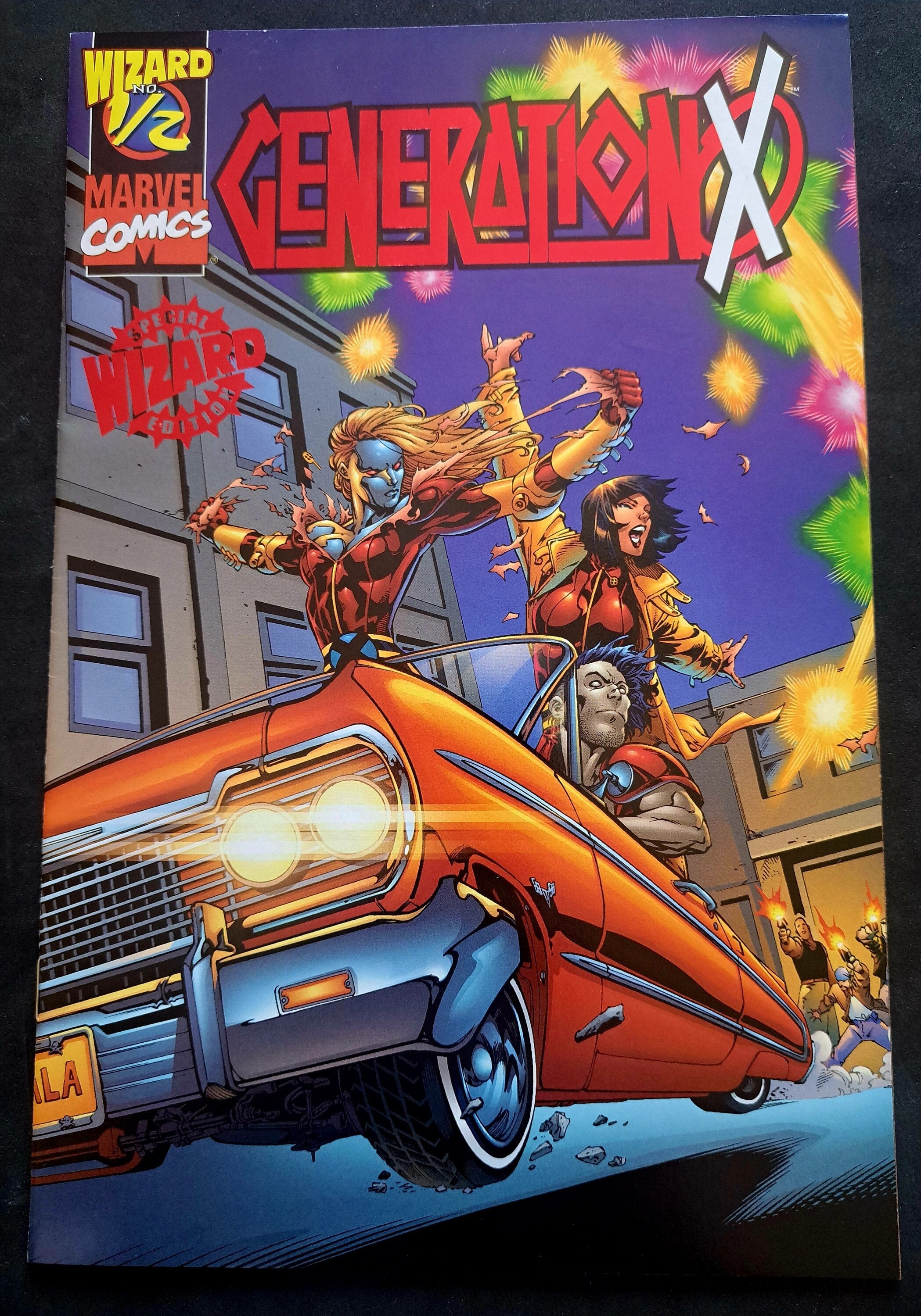 GENERATION X #1/2 Wizard Limited edition from 1998; Dealer Exclusive Red Foil Variant; Certificate of Authenticity; High Grade (NM 9.2)