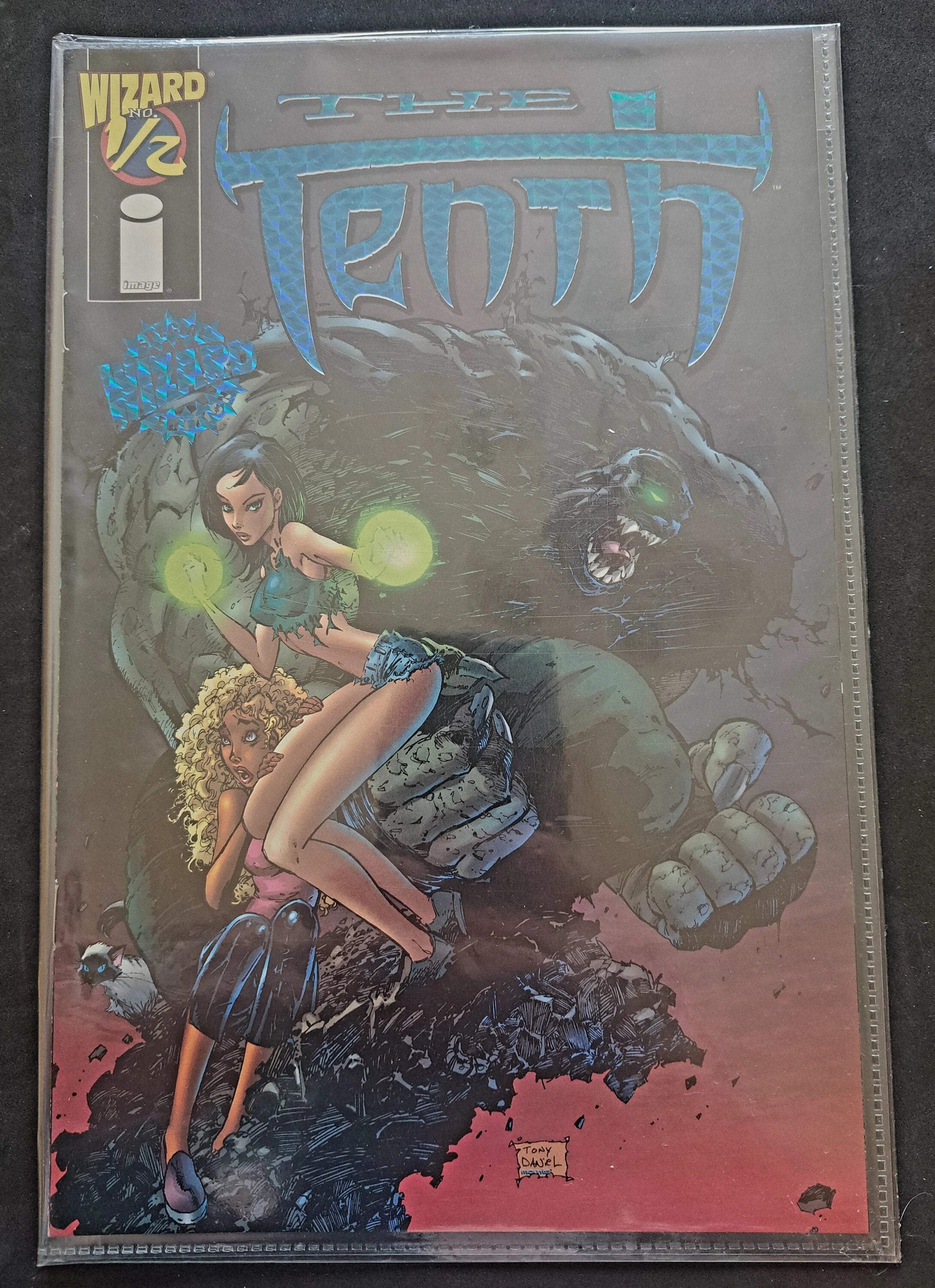 The TENTH #1/2 Wizard Limited edition from 1997;  Blue Prism Foil VARIANT; Certificate of Authenticity; High Grade (NM 9.2)