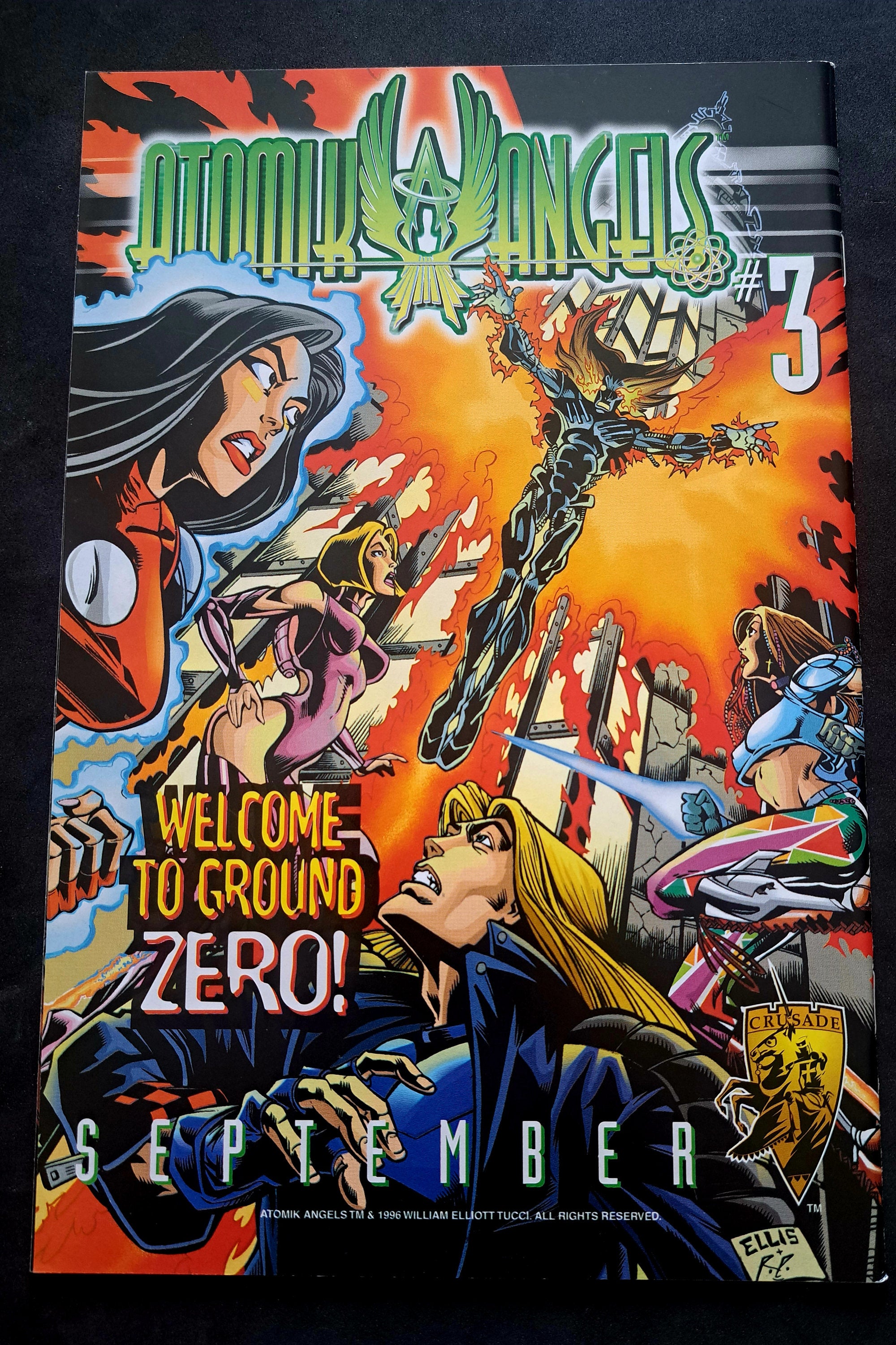 TOMOE WITCHBLADE #1 Fire Sermon; Crusade Comics 1996; High Grade (VF-NrMt 9.2)