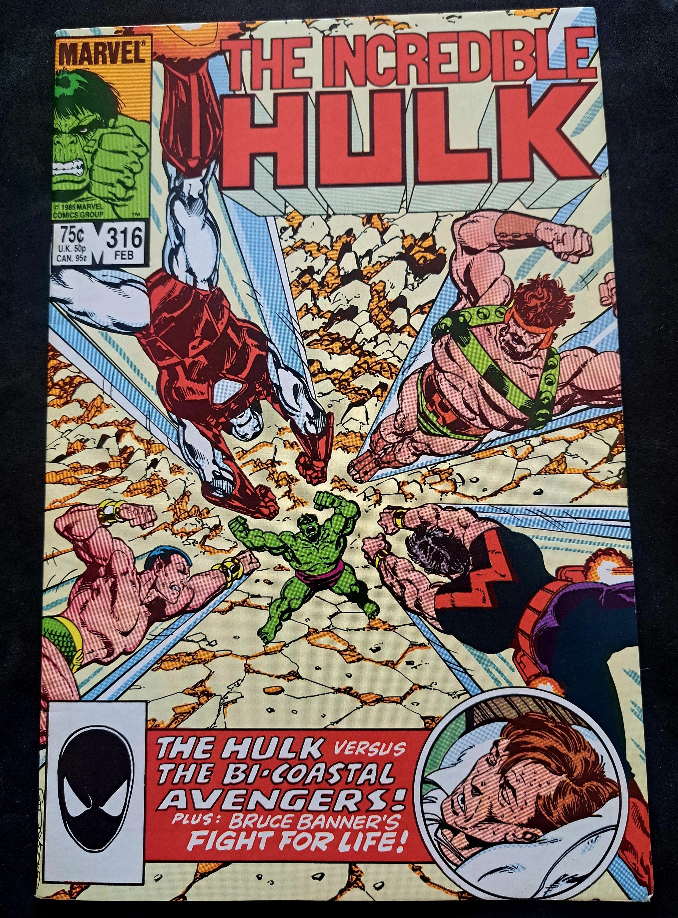 INCREDIBLE HULK #316; Battleground; Rare Canadian Price Variant; 1986; Marvel Comics; (Vf-NM 9.0)