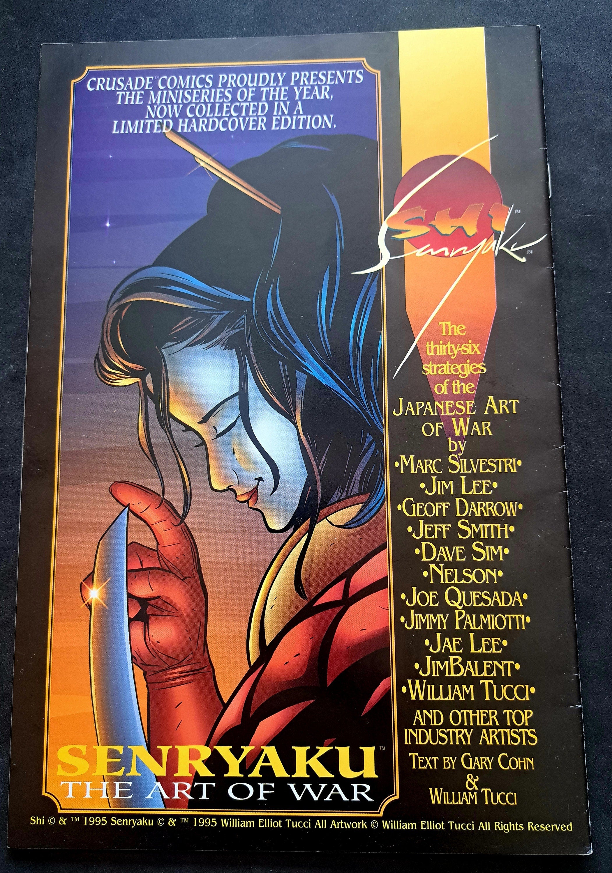 TOMOE #0; Variant Cover; Crusade Comics 1996; High Grade (VF-NrMt 9.2)
