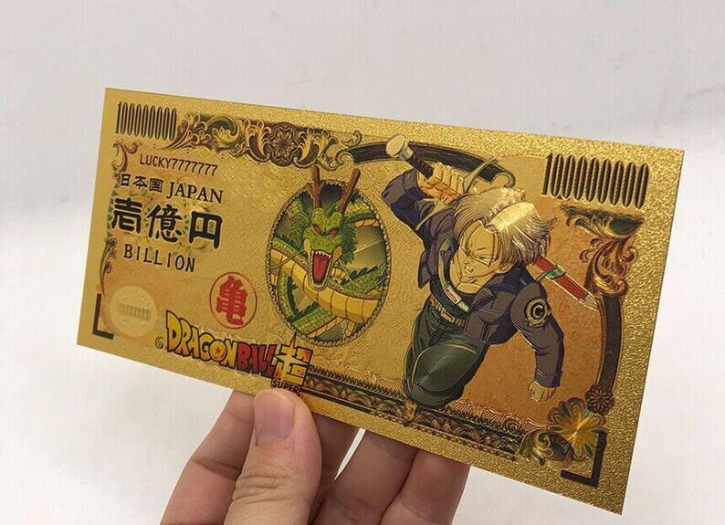 TORANKUSU from Dragon Ball Z;  .9999 GOLD FOiL 10000 Yen Note; Comes in a Collector Display holder