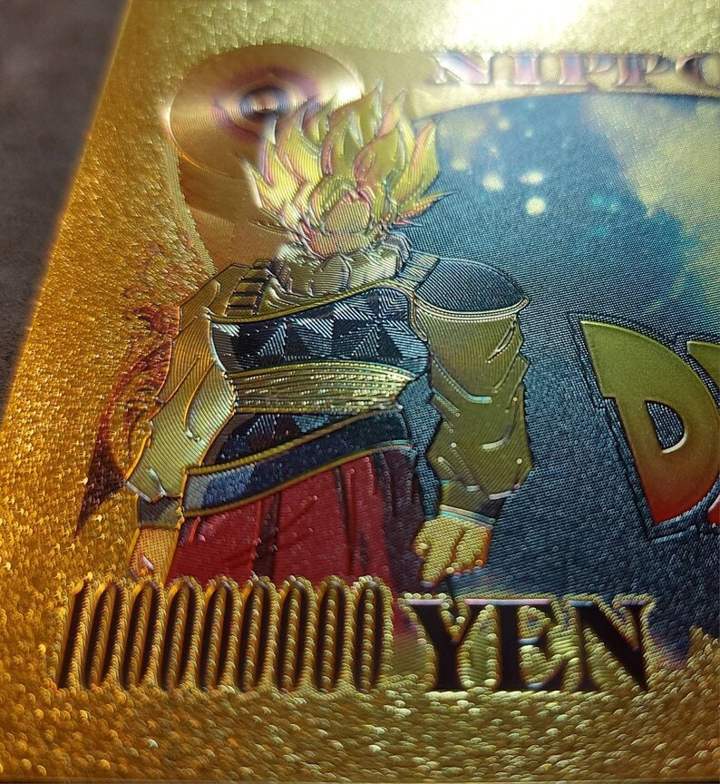 TORANKUSU from Dragon Ball Z;  .9999 GOLD FOiL 10000 Yen Note; Comes in a Collector Display holder