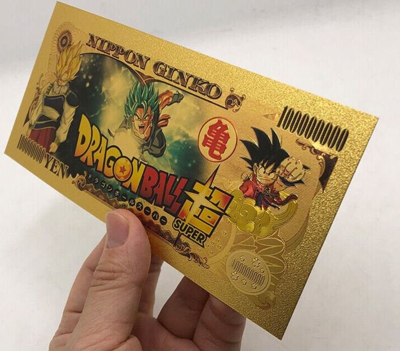 PICCOLO from Super Dragon Ball Z;  .9999 GOLD FOil Billion Yen Note; Comes in a collector display holder