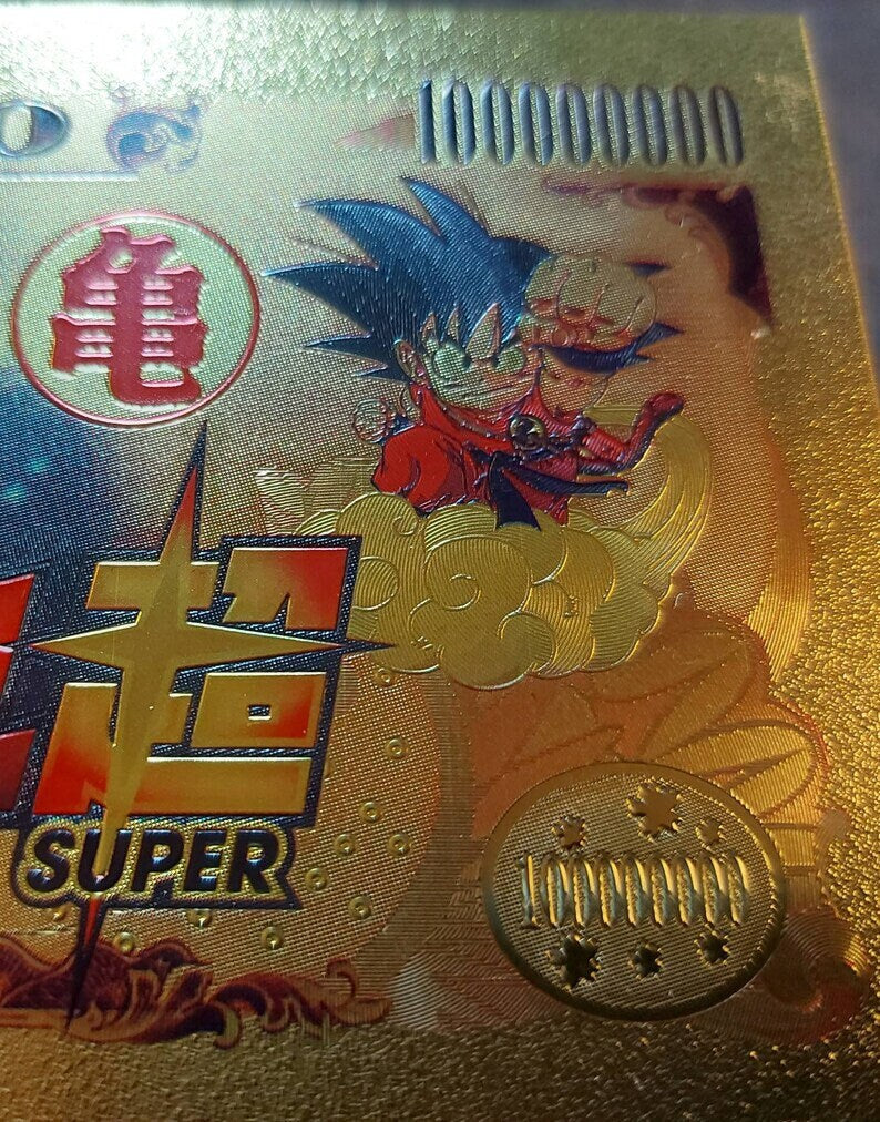PICCOLO from Super Dragon Ball Z;  .9999 GOLD FOil Billion Yen Note; Comes in a collector display holder