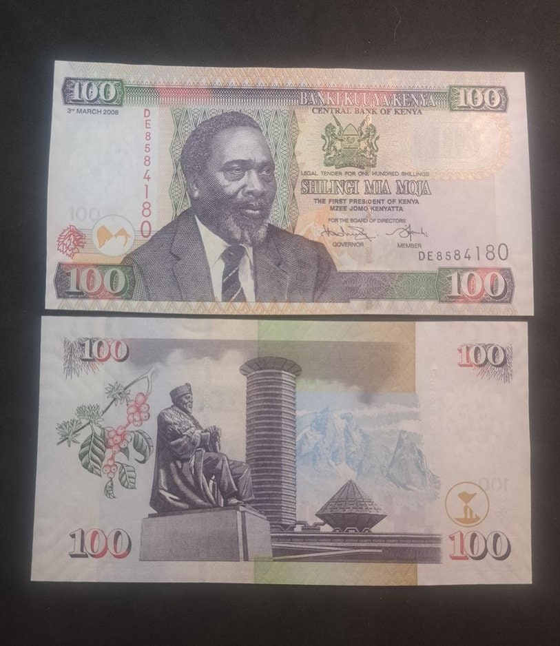 KENYA 100 Shillings; P48c; UNCIRCULATED from 2008; featuring Nyayo Monument