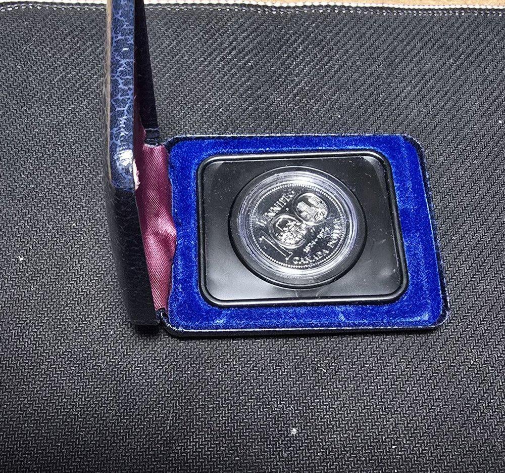 1974 Canada CASED Nickel Dollar, WINNIPEG Centenary, Features Queen Elizabeth II
