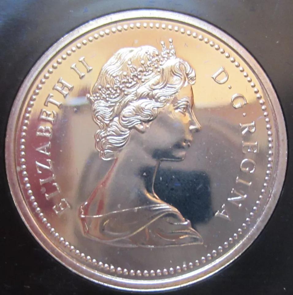 1973 Canada CASED Nickel Dollar, PEI Centenary, Features Queen Elizabeth II