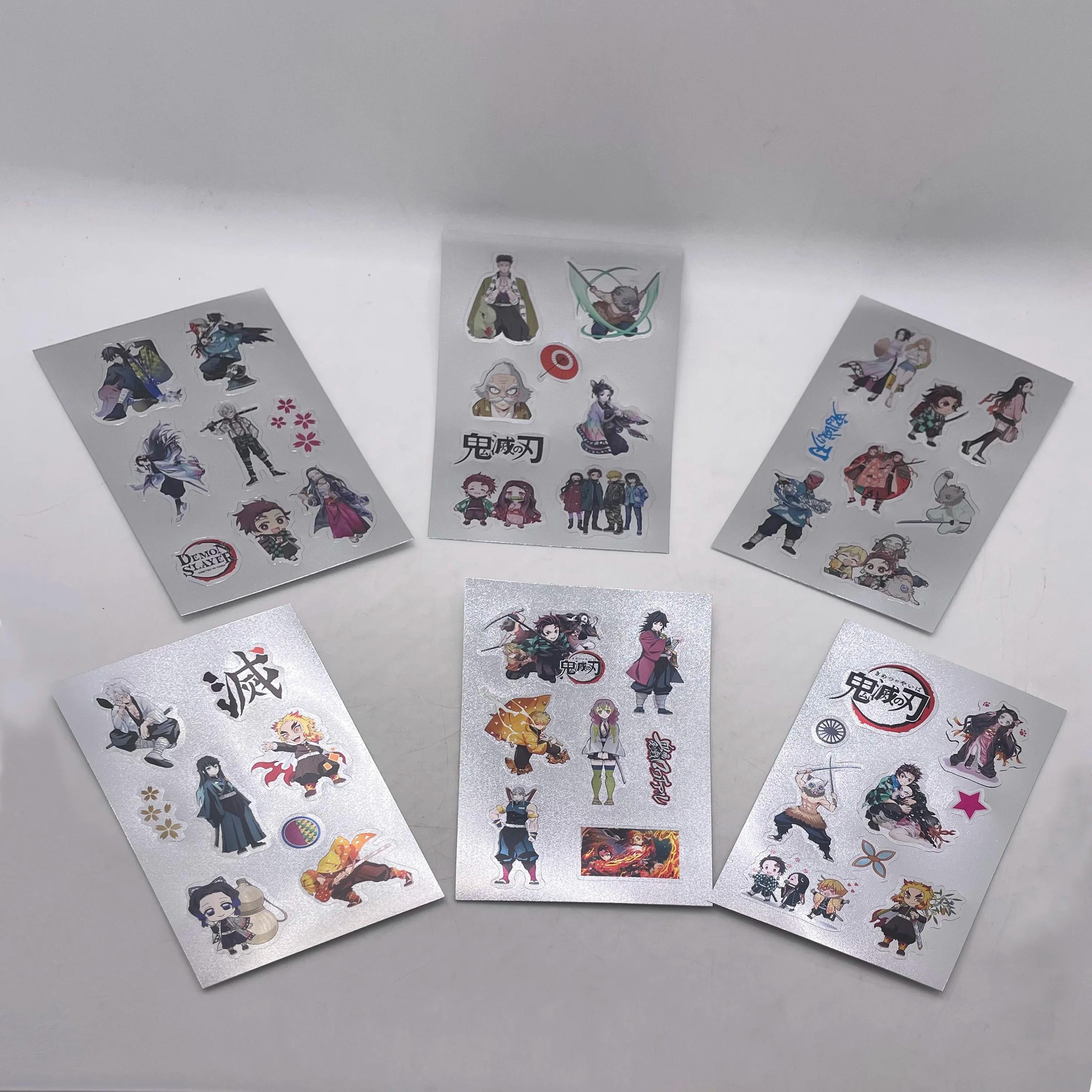 50 Demon Slayer Stickers , Great party item, notebooks, binders, cell phones