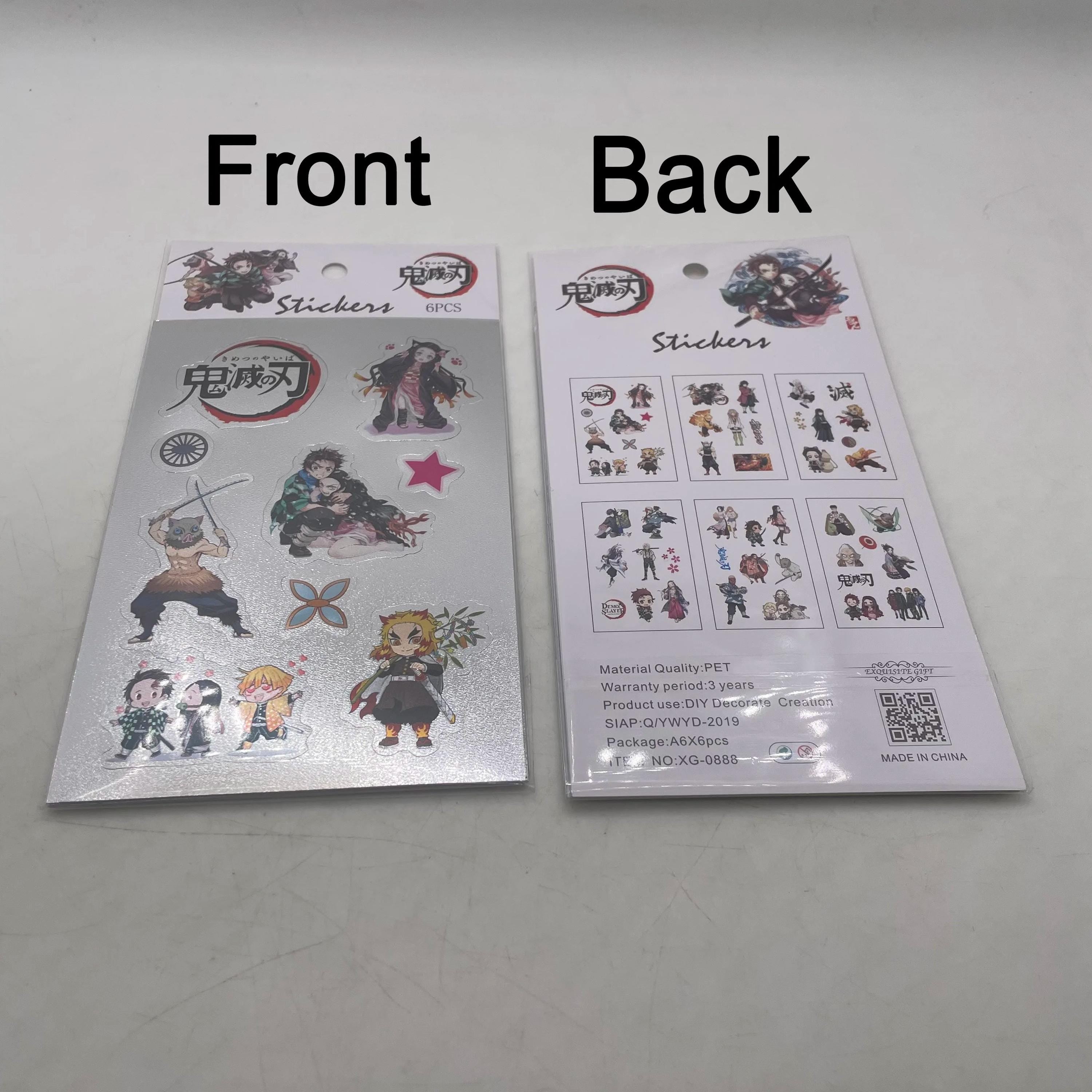 50 Demon Slayer Stickers , Great party item, notebooks, binders, cell phones