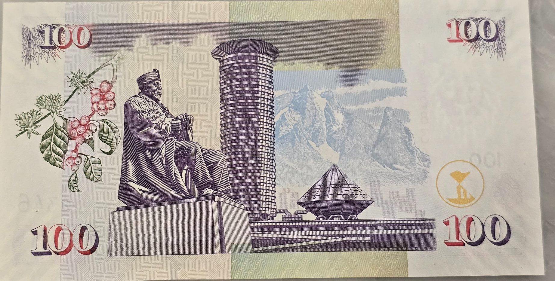 KENYA 100 Shillings, P48e, UNCIRCULATED, 2010; featuring Nyayo Monument