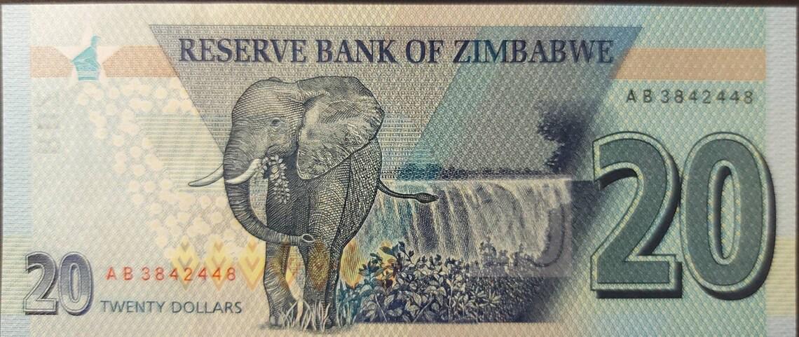 Zimbabwe 20 Dollars, B-195, UNCIRCULATED from 2020, Elephant