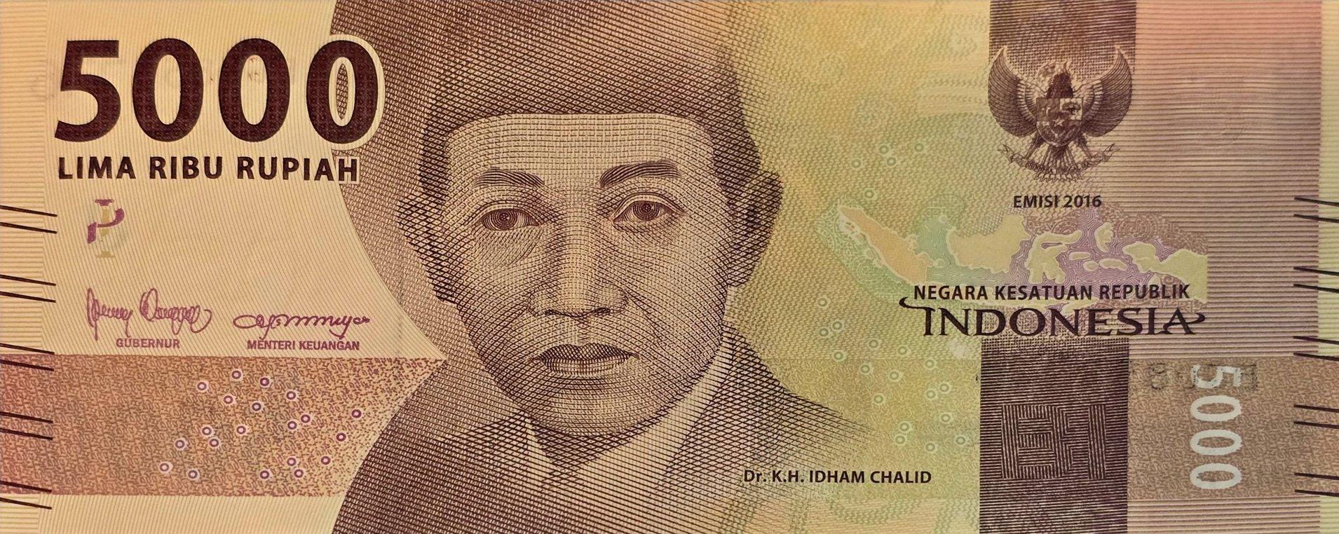 Indonesia 5000 Rupiah, B-611d, UNCIRCULATED from 2018; features Tari Gambyong