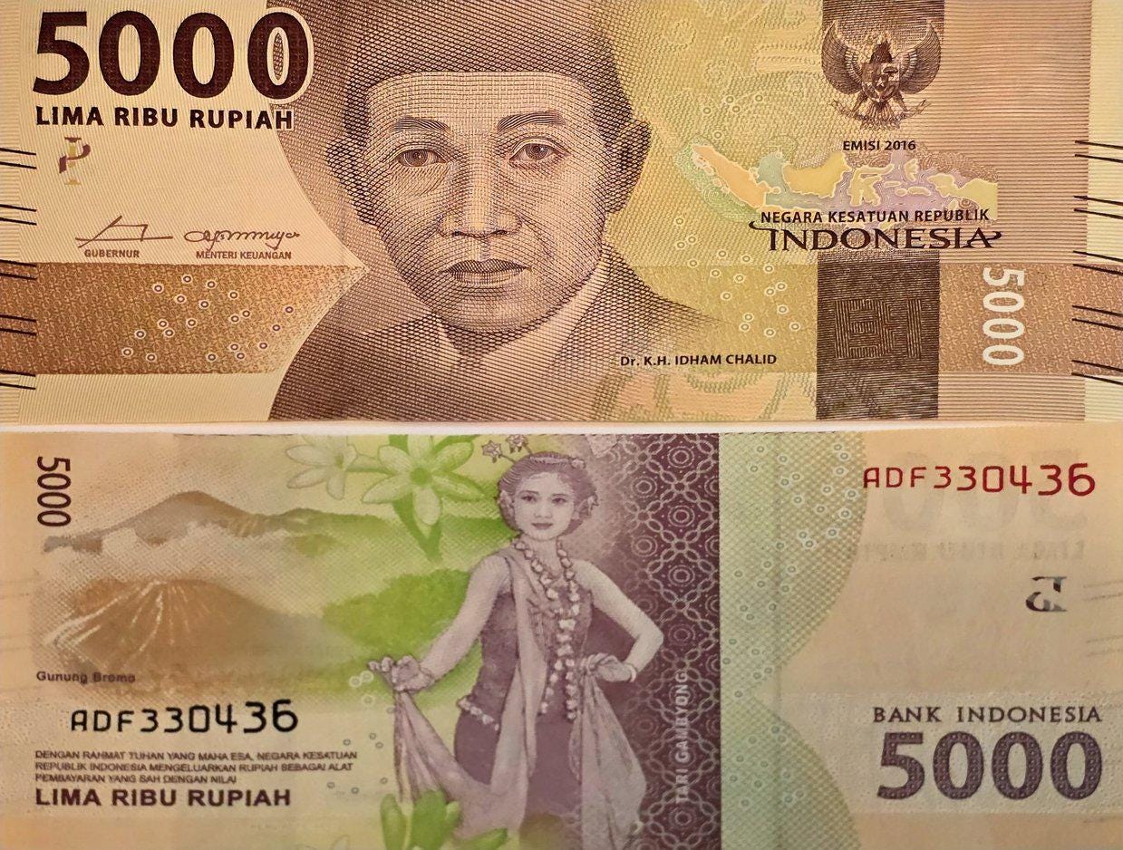 Indonesia 5000 Rupiah, B-611b, UNCIRCULATED from 2017; features Tari Gambyong