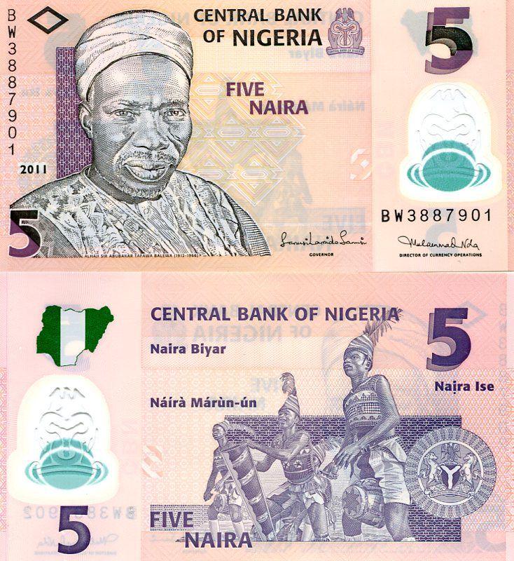 Nigeria 5 Naira Banknote; P-38c, UNCIRCULATED, 2011, features Dancers with Drums