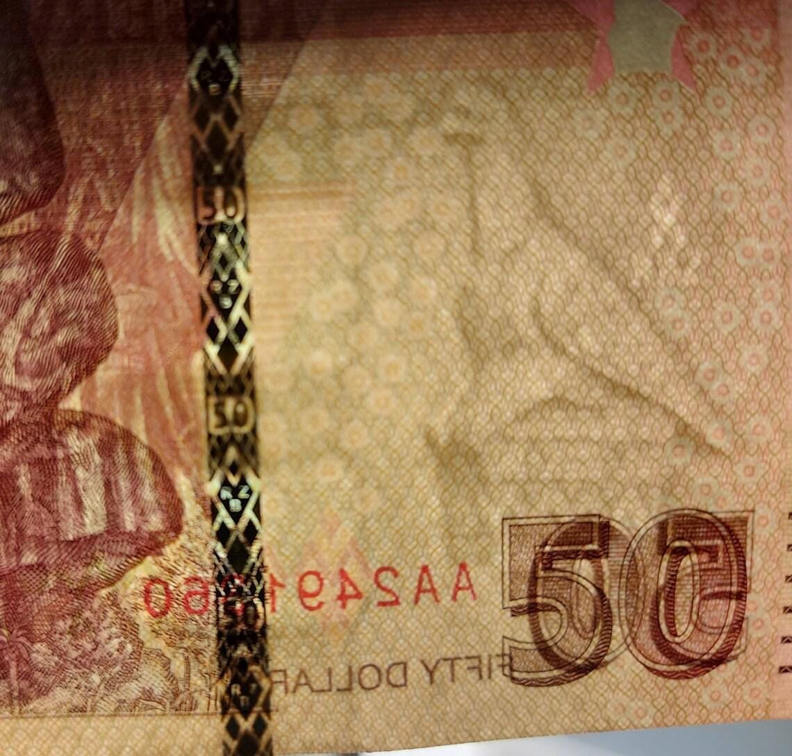 Zimbabwe 50 Dollars, B-196b, UNCIRCULATED from 2020, First prefix "AA"