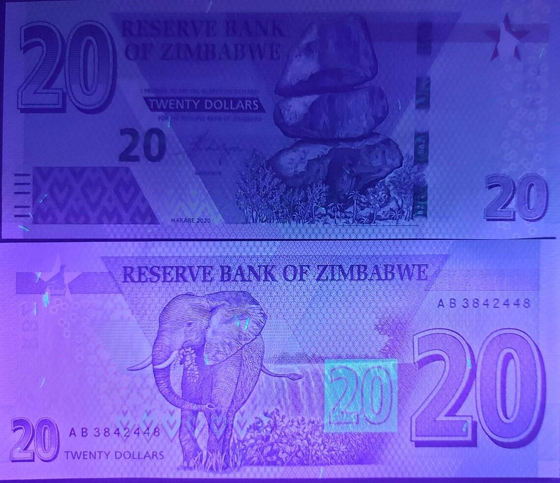 Zimbabwe 20 Dollars, B-195, UNCIRCULATED from 2020, Elephant