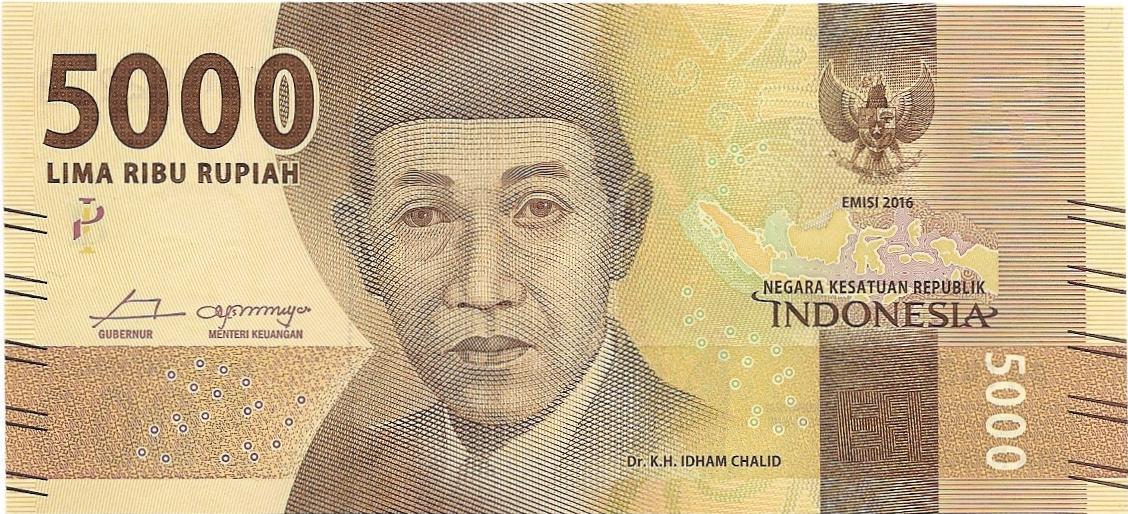 INDONESIA 5000 Rupiah, B-611c; UNCIRCULATED; 2018; Cool UV security; features Tari Gambyong
