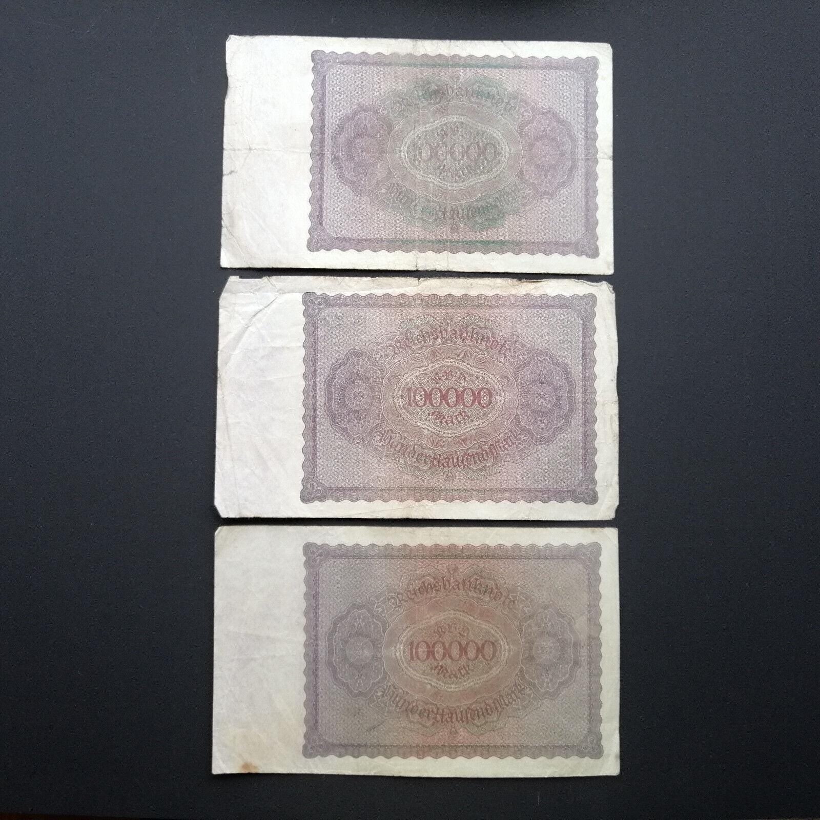 GERMANY 100 000 Marks; p-83a, 1923, Fine to Very Fine; Portrait of a merchant