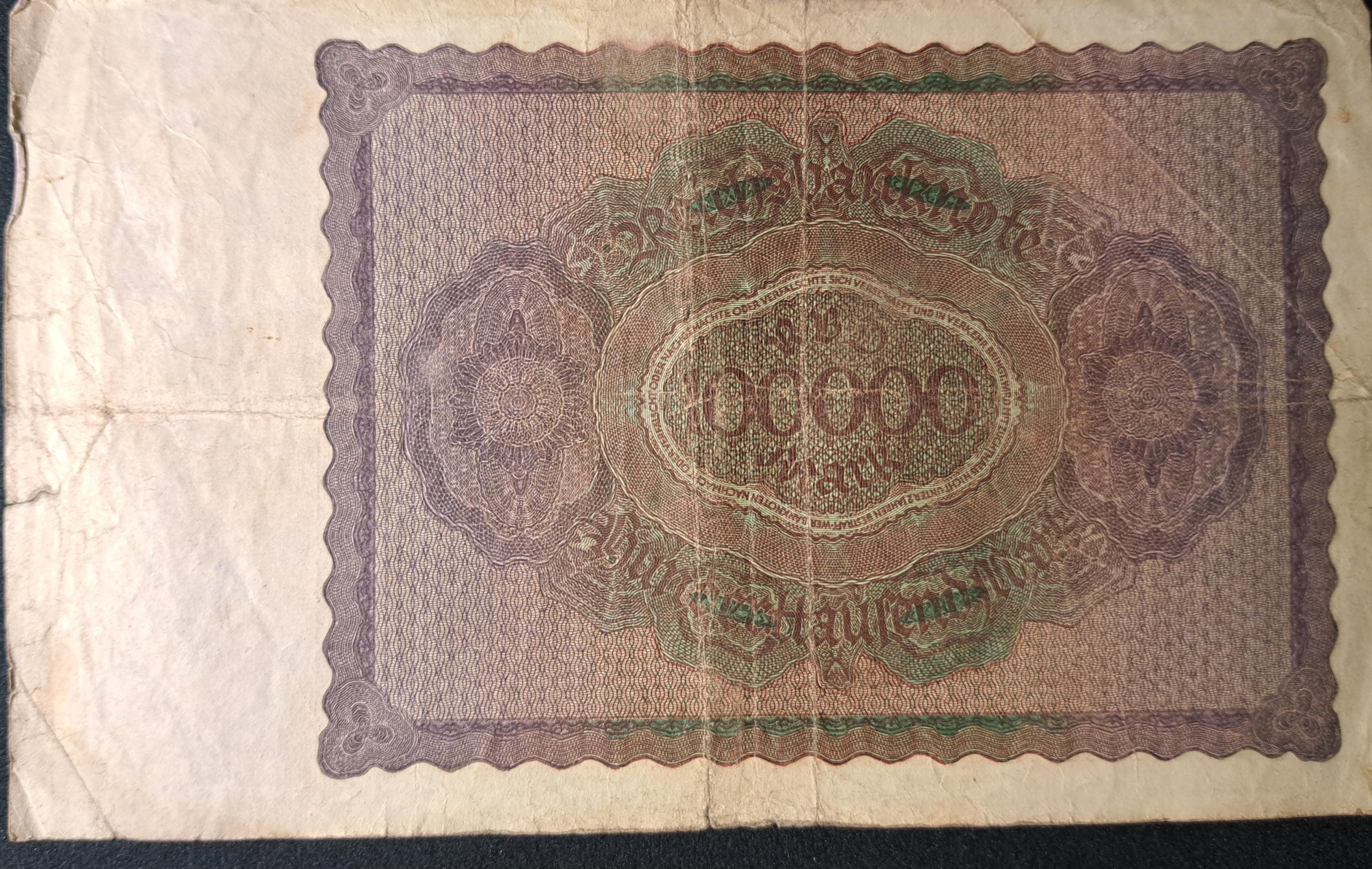 GERMANY 100 000 Marks; p-83a, 1923, Fine to Very Fine; Portrait of a merchant