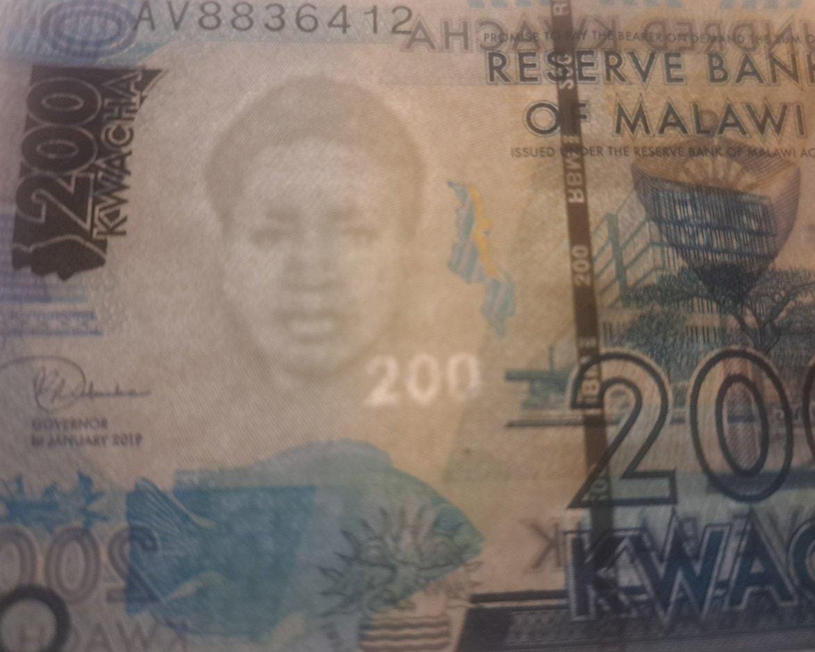 MALAWI 200 Kwacha, P-60e, UNCIRCULATED, 2019, features Rose Chiambo