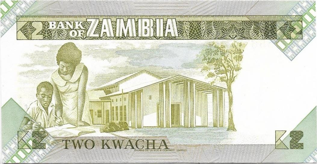 Zambia 1980's "Fish Eagle" SET; 2, 5 and 50 Kwatcha; All UNCIRCULATED