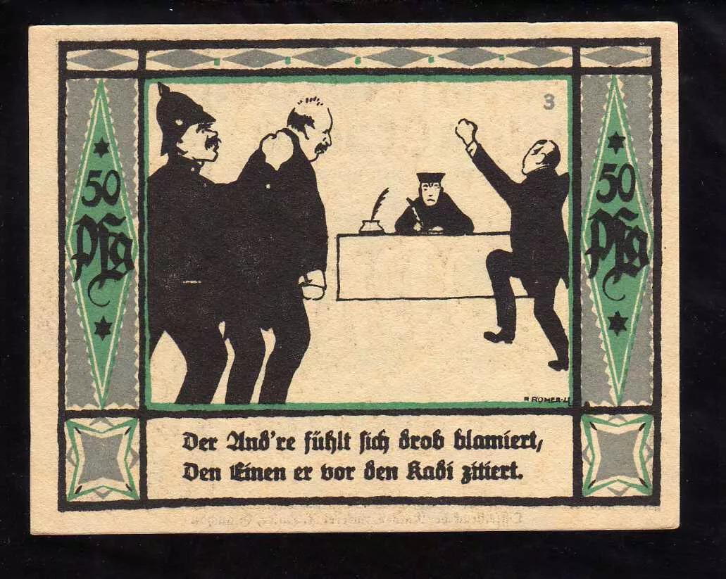 GERMaN Notgeld, MULSEN-ST. JAKOB 50 Pfennig, Uncirculated from 1921