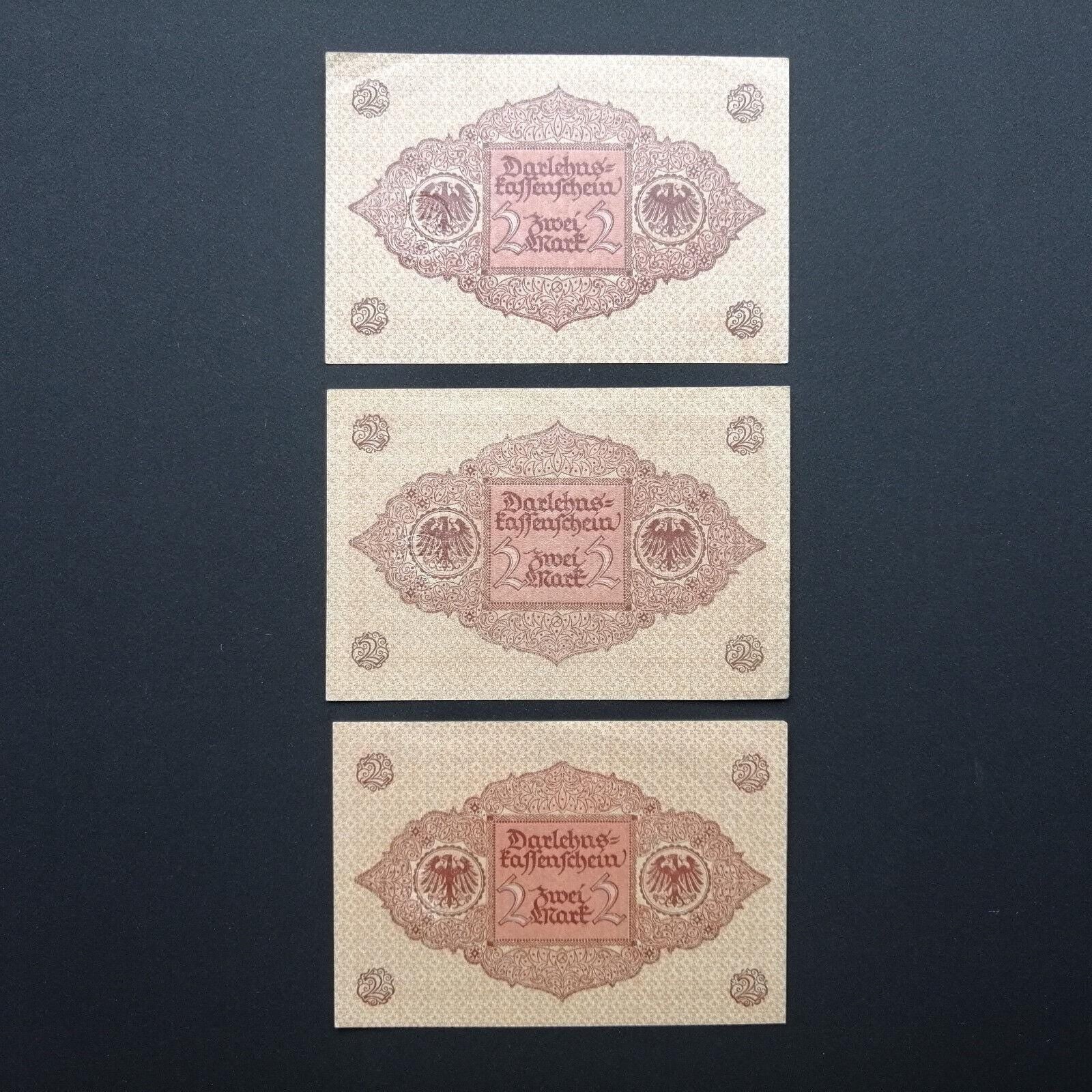 GERMANY 2 Marks, 1920, P-59; about UNCIRCULATED, Over 100 years old