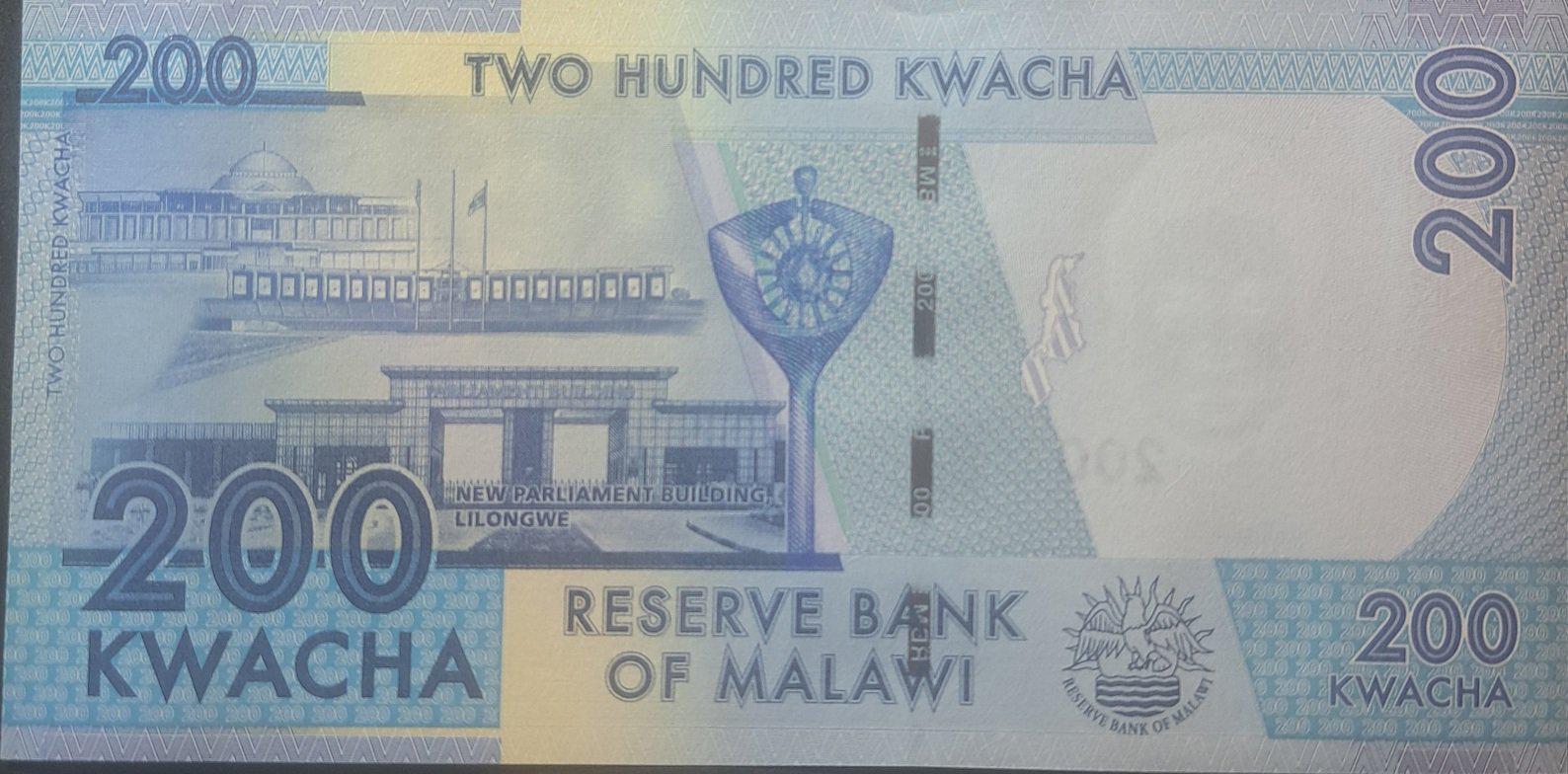 MALAWI 200 Kwacha, P-60e, UNCIRCULATED, 2019, features Rose Chiambo