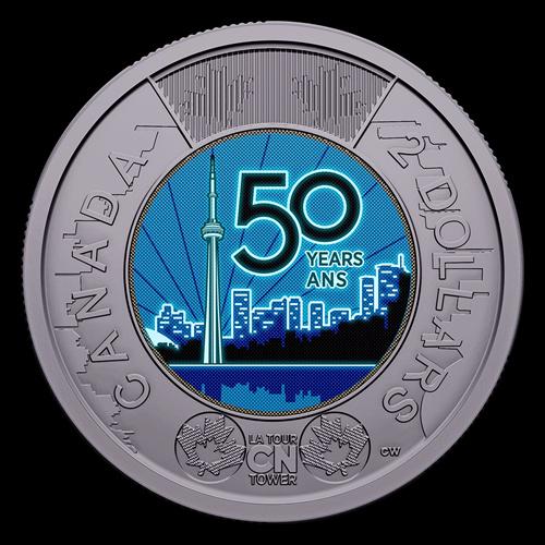 2026 CANADA Set: 50th Anniversary CN Tower Twonies, GLoW-In-The Dark and Non-Colorized, from Special Set, BU