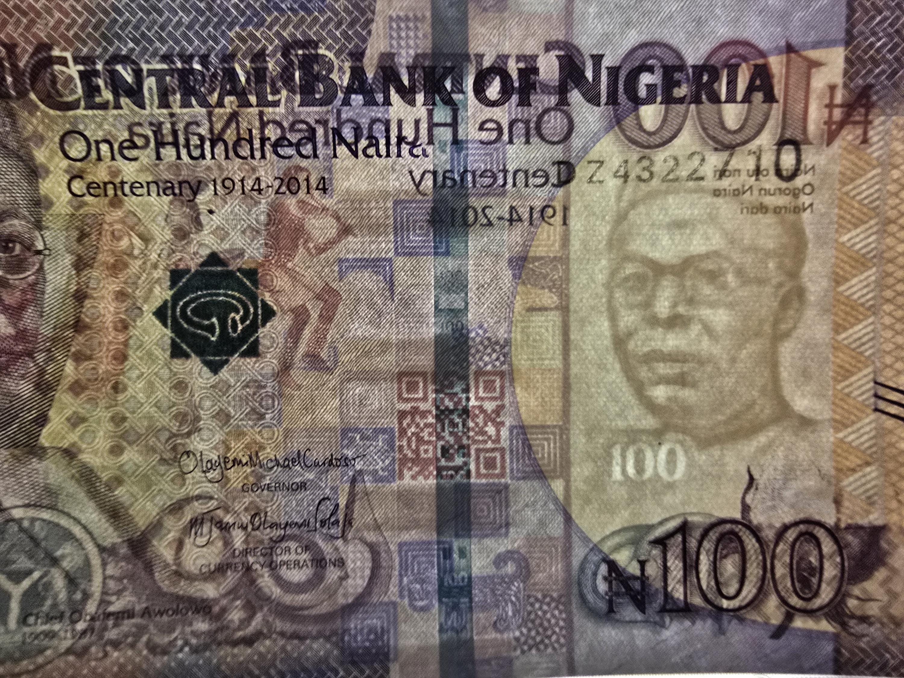NIGERIA 100 Naira Banknote, B238dz (Replacement Note), UNCIRCULATED, 2024; features World first Internet read banknote