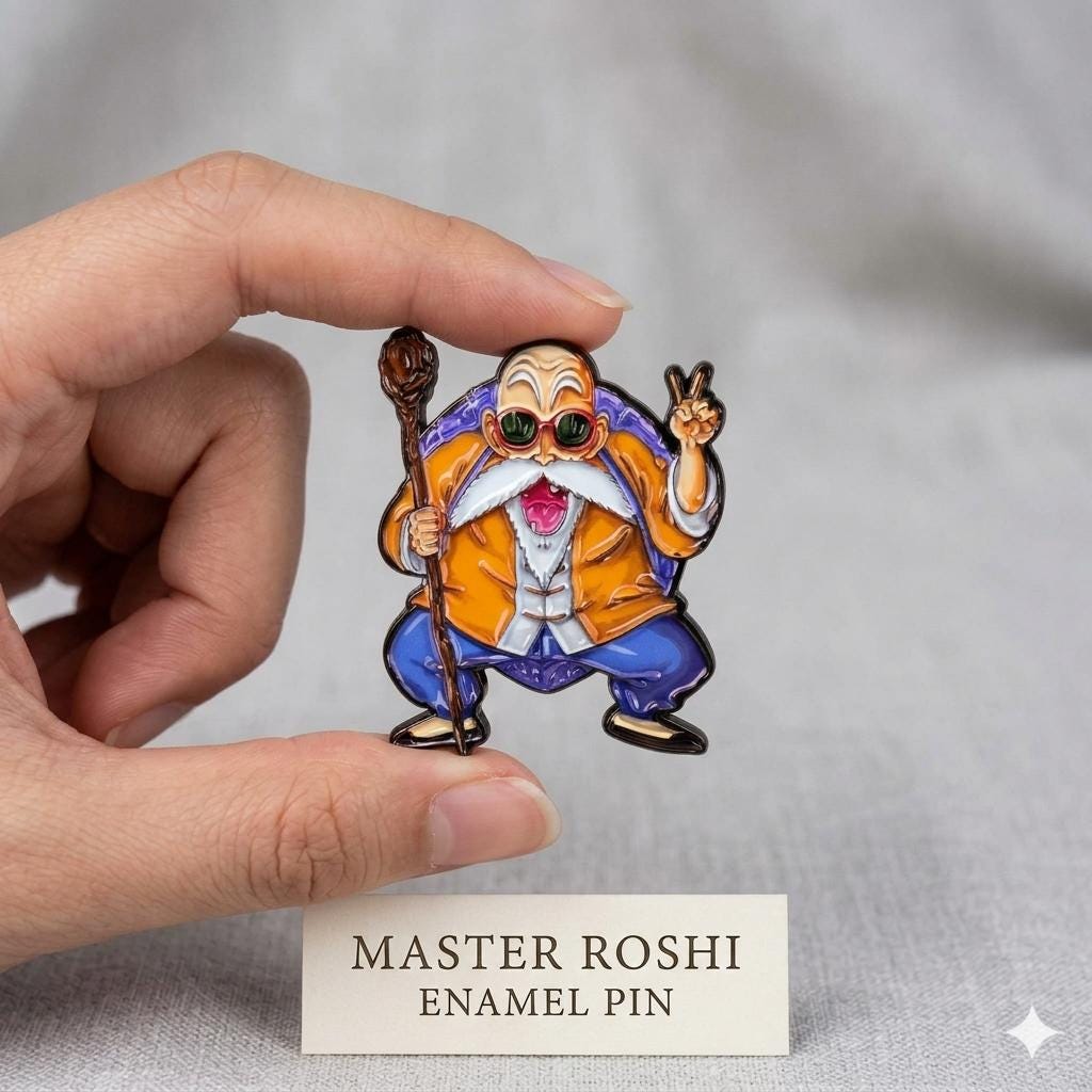 Dragon Ball Z MASTER ROSHI ENAMEL Pin - Fan Collectible