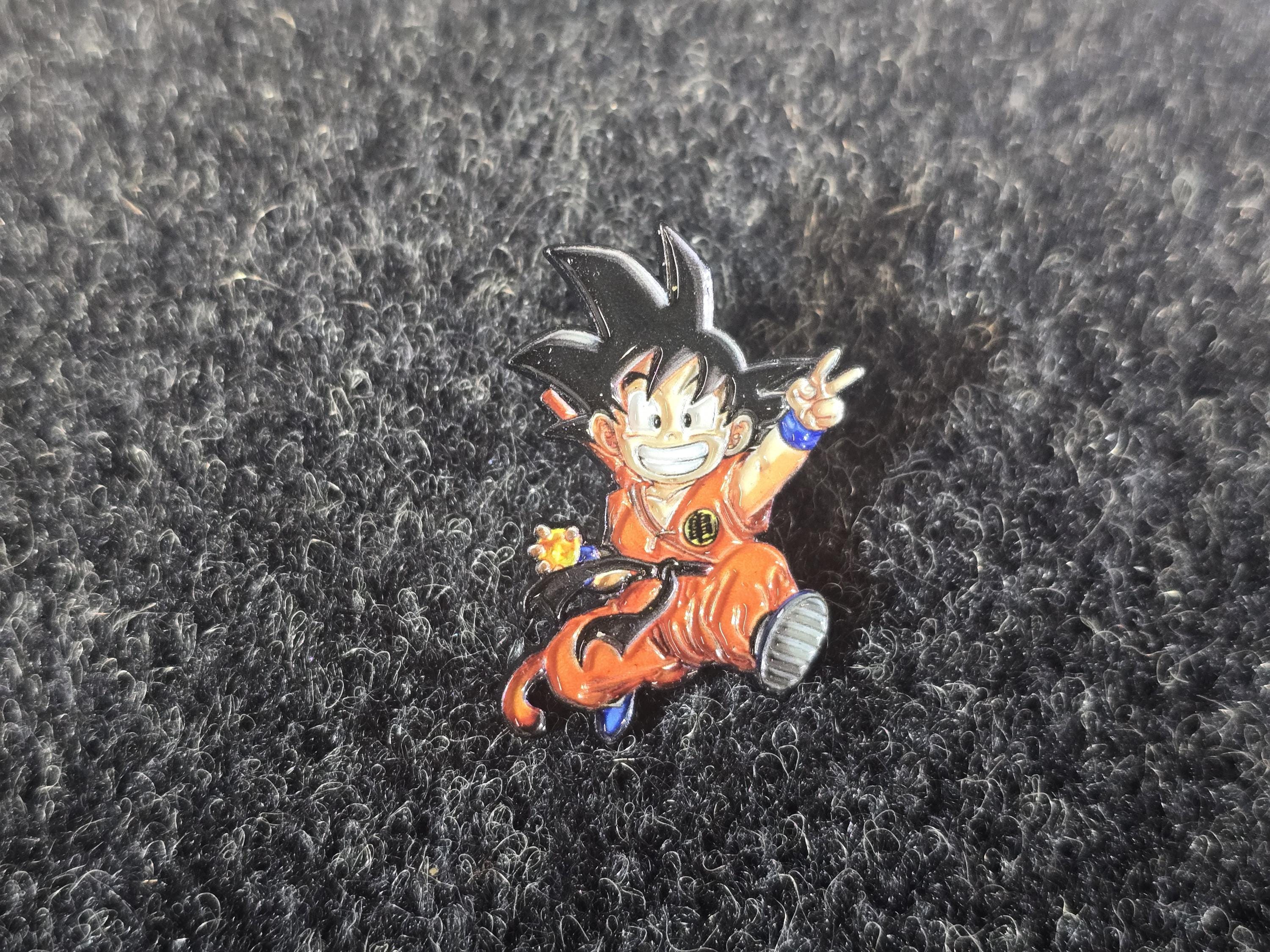 Dragon Ball Z KID GOKU Peace Sign ENAMEL Pin - Fan Collectible