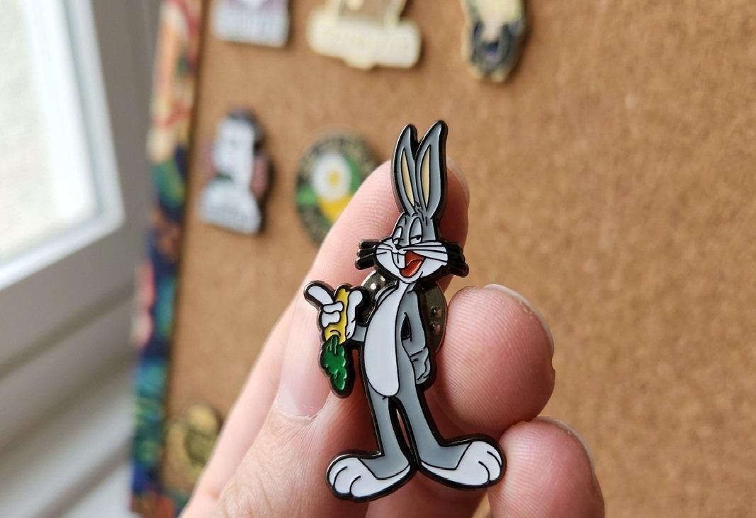 Bugs Bunny with Carrot ENAMEL Pin - Fan Collectible