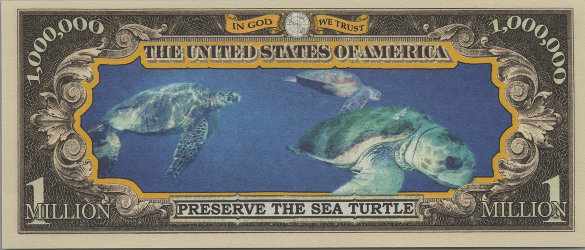 Sea Turtle, Fantasy Million Note, Endangered Species Series