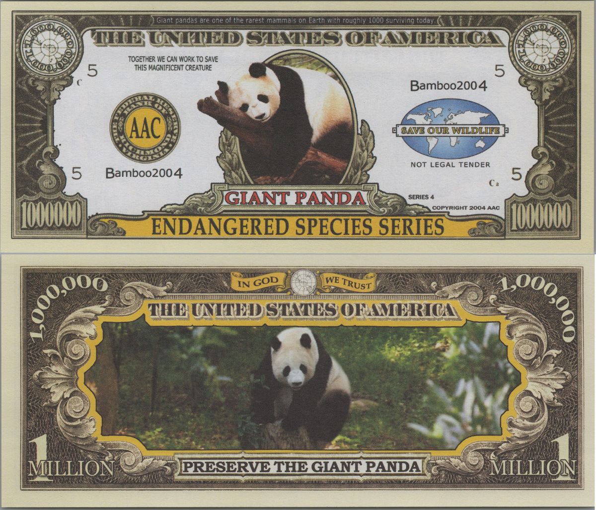 Giant Panda, Fantasy Million Note, Endangered Species Series