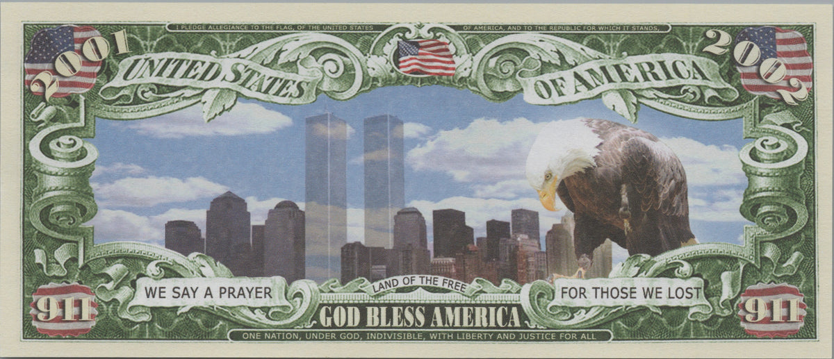 America Stands Vigilant, September 11 Commemorative Fantasy Note