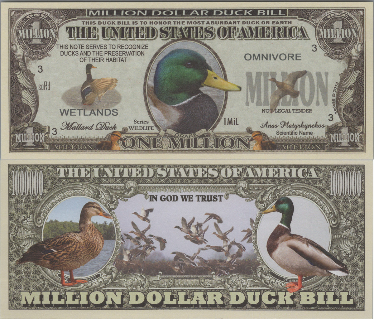 Mallard Ducks, Fantasy Million Note, Wildlife Series