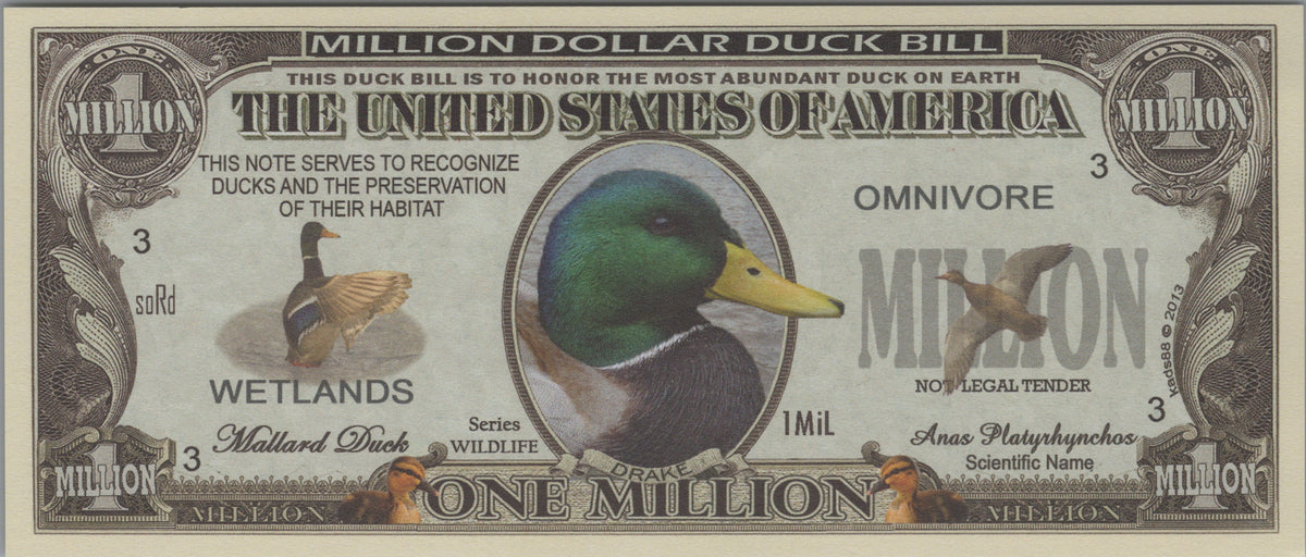 Mallard Ducks, Fantasy Million Note, Wildlife Series