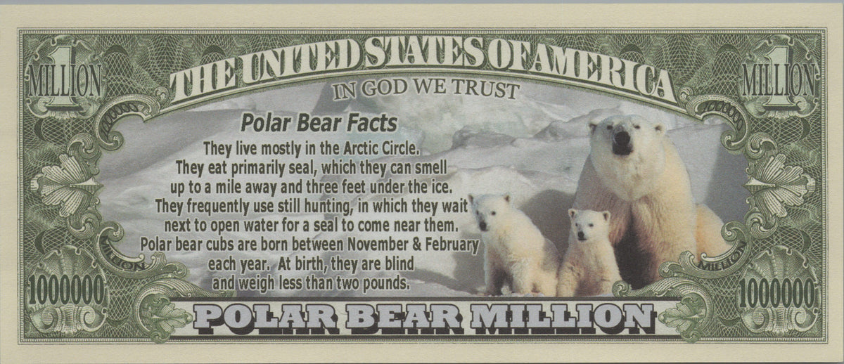 Polar Bears, Fantasy Million Note, Wildlife Series