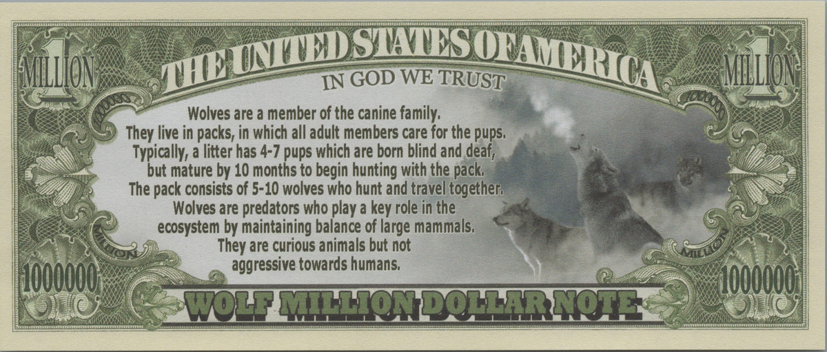 Wolves, Fantasy Million Note, Wildlife Series