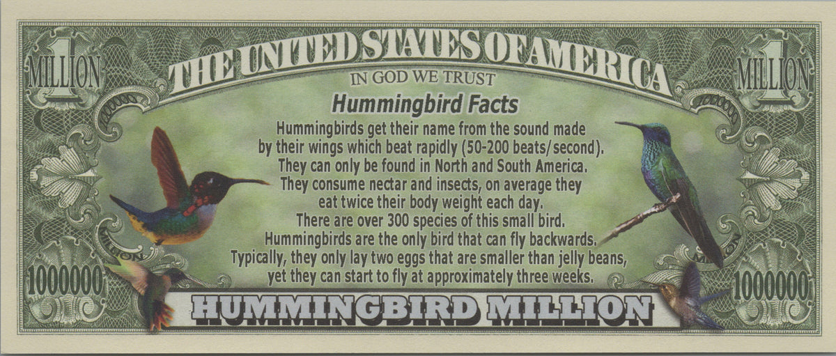 Hummingbirds, Fantasy Million Note, Wildlife Series