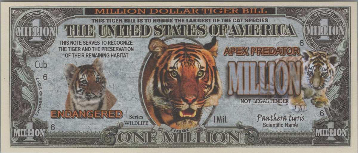 Tigers, Fantasy Million Note, Wildlife Series