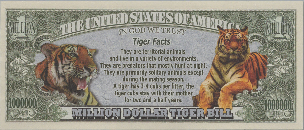 Tigers, Fantasy Million Note, Wildlife Series