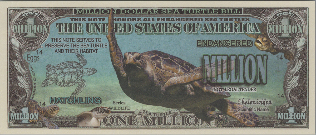 Sea Turtles, Fantasy Million Note, Wildlife Series
