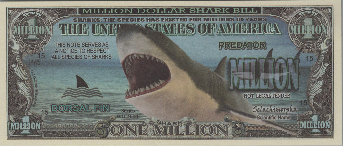 Sharks, Fantasy Million Note, Wildlife Series
