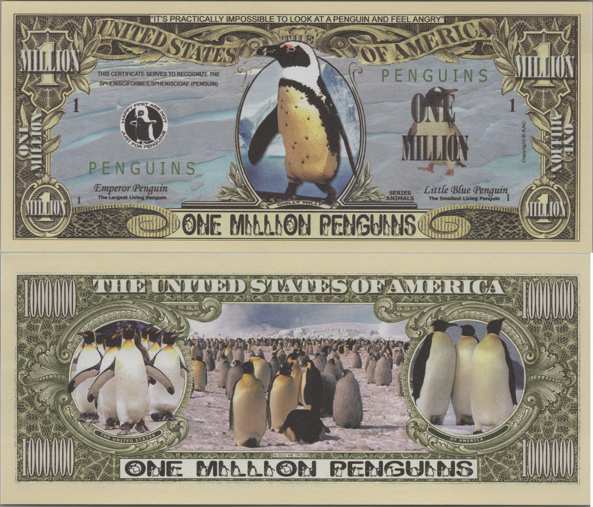 Penguins, Fantasy Million Note, Animals Series